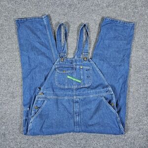 VTG Key Apparel Denim Overalls Mens‎ Tagged 42x32 Blue Workwear Carpenter Bib
